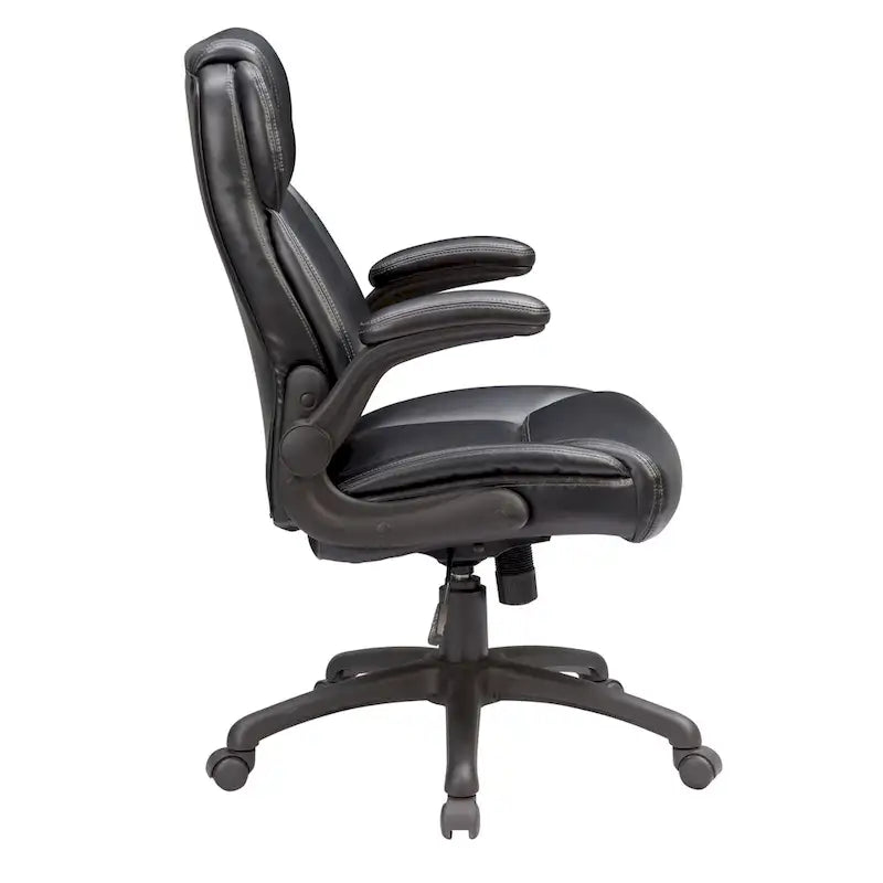 Sedia da ufficio direzionale ergonomica con schienale alto e braccioli ribaltabili