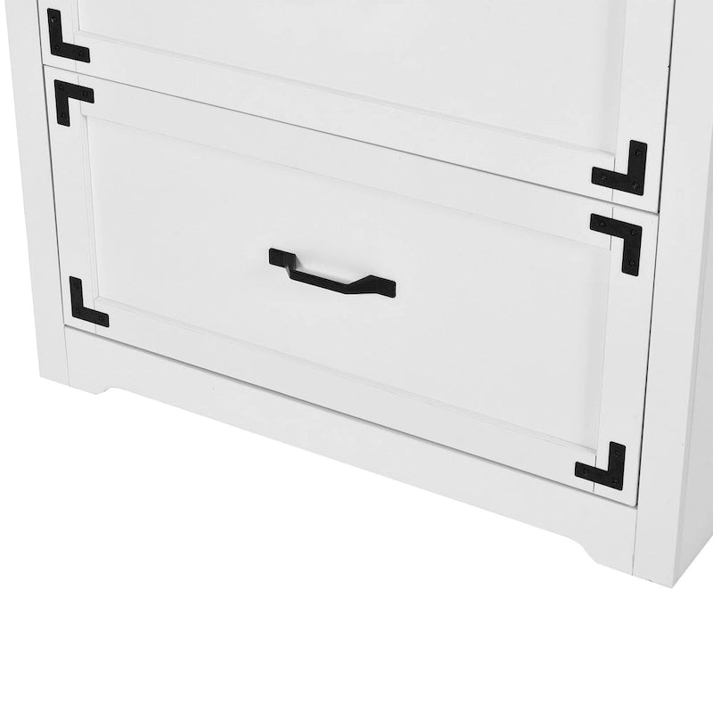 Classificatore in legno resistente da 68" con 2 cassetti, serratura e ripiani regolabili