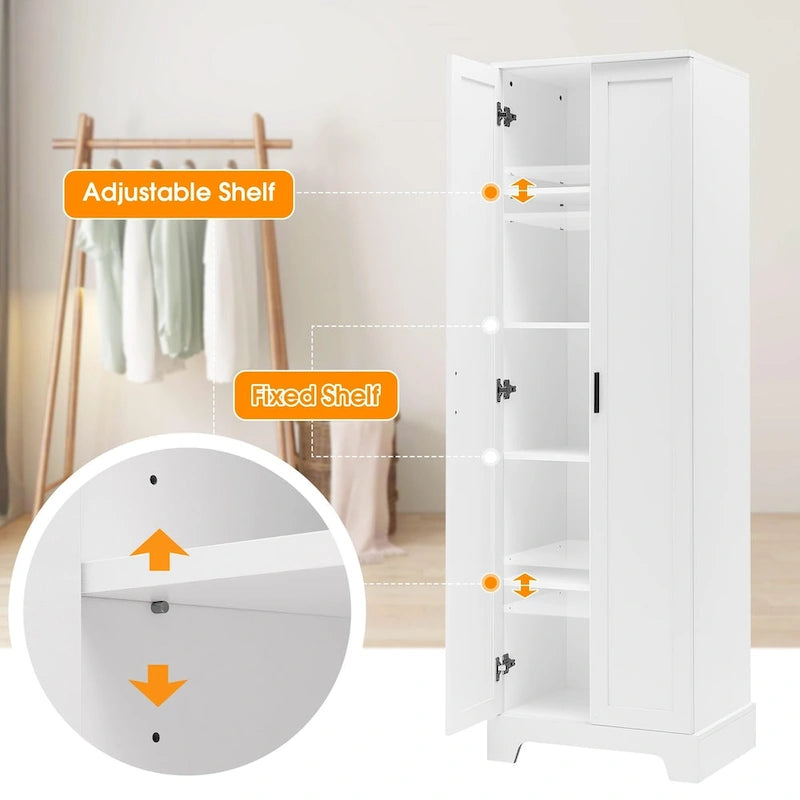 Armadio contenitore a due ante - 23,3"L x 16,9"W x 71,2"H