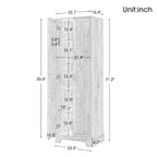 Armadio contenitore a due ante - 23,3"L x 16,9"W x 71,2"H