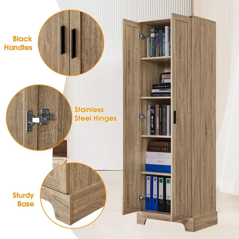 Armadio contenitore a due ante - 23,3"L x 16,9"W x 71,2"H