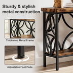 Consolle Extra Lunga con Struttura in Metallo e Ripiano con Finitura Legno - 70.86" L x 11.81" P x 31.88" H