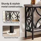 Consolle Extra Lunga con Struttura in Metallo e Ripiano con Finitura Legno - 70.86" L x 11.81" P x 31.88" H