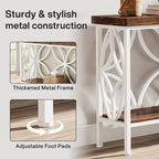 Consolle Extra Lunga con Struttura in Metallo e Ripiano con Finitura Legno - 70.86" L x 11.81" P x 31.88" H